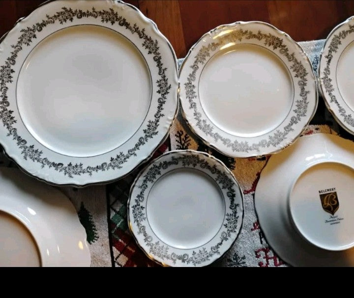 Silver Trimmed Belcrest Dining ware