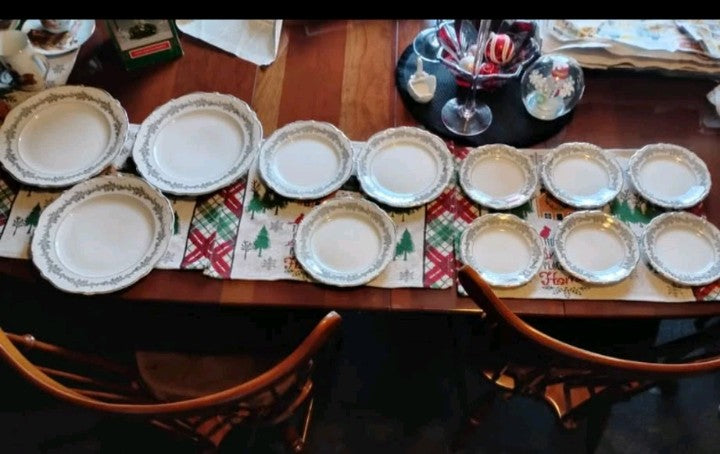 Silver Trimmed Belcrest Dining ware